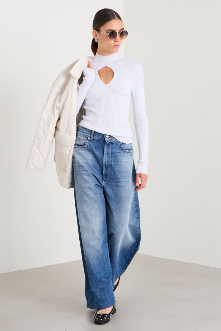 Keyhole turtleneck sweater Intrend - 3
