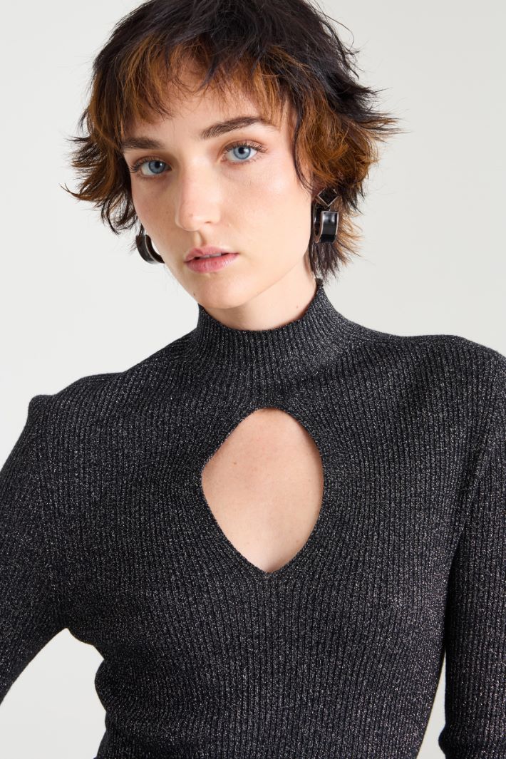 Keyhole turtleneck sweater Intrend - 4