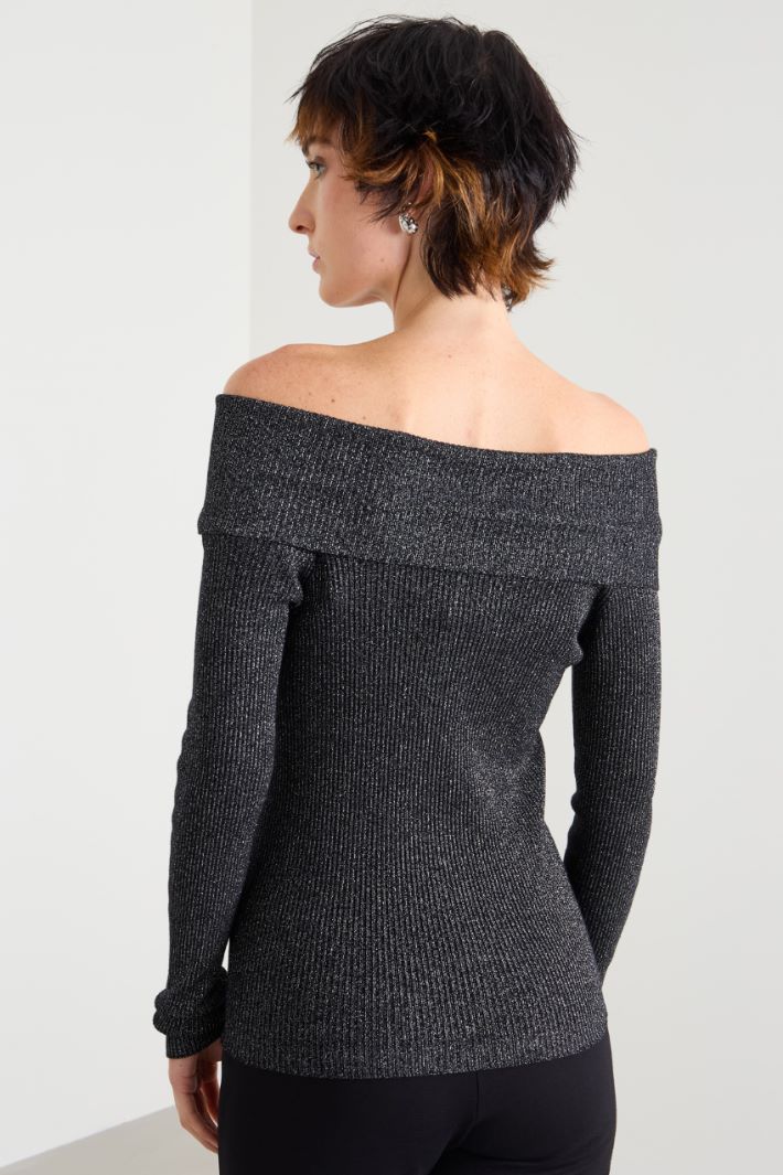 Off-shoulder neck sweater Intrend - 2