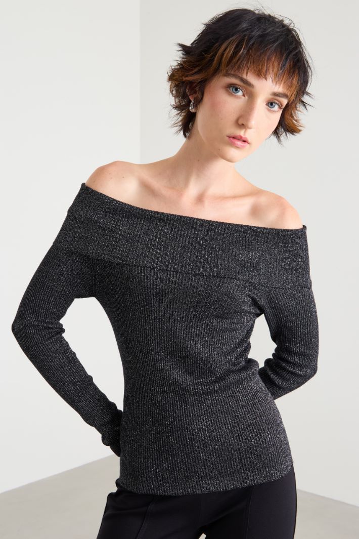 Off-shoulder neck sweater Intrend