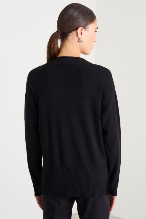 Maglia girocollo in viscosa