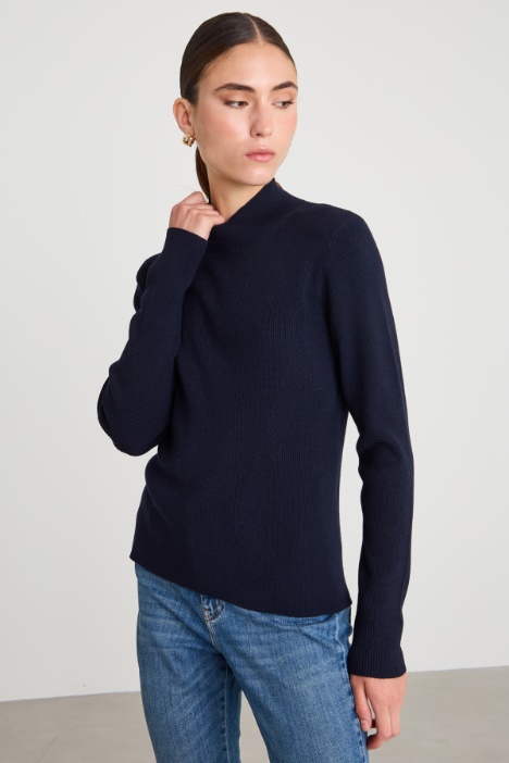 Slim-fit ribbed wool sweater Intrend