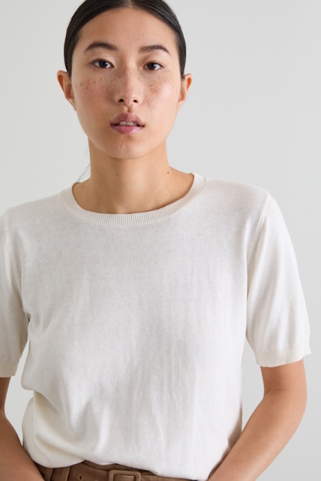 Maglia in filato di seta e cotone