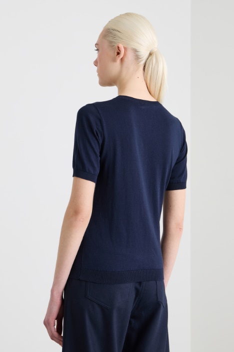 Maglia in filato di seta e cotone