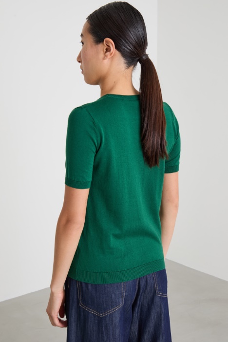 Maglia in filato di seta e cotone