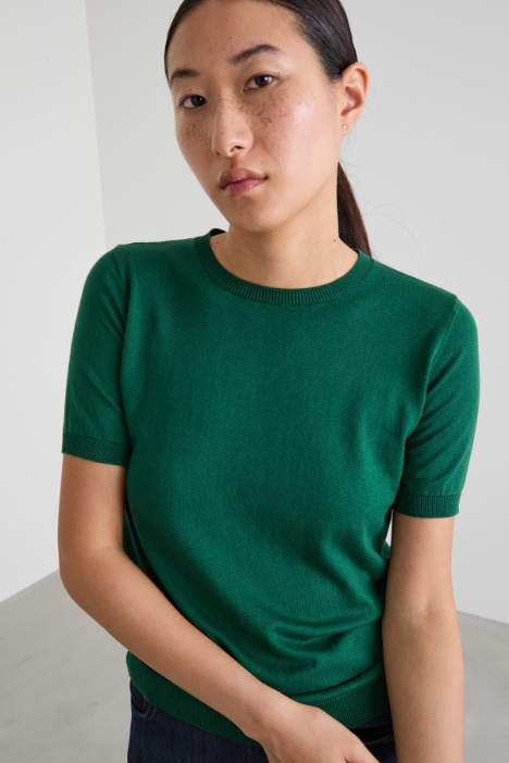 Maglia in filato di seta e cotone