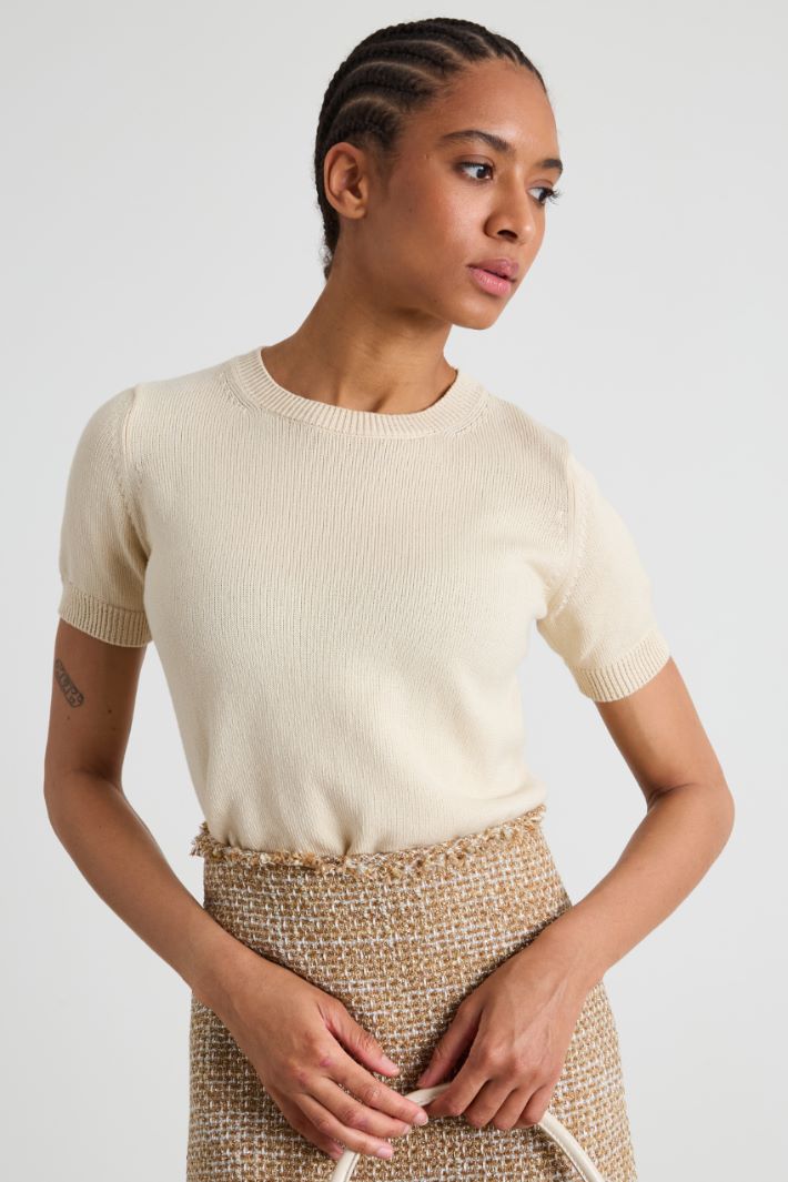 T-shirt in filato di cotone Intrend