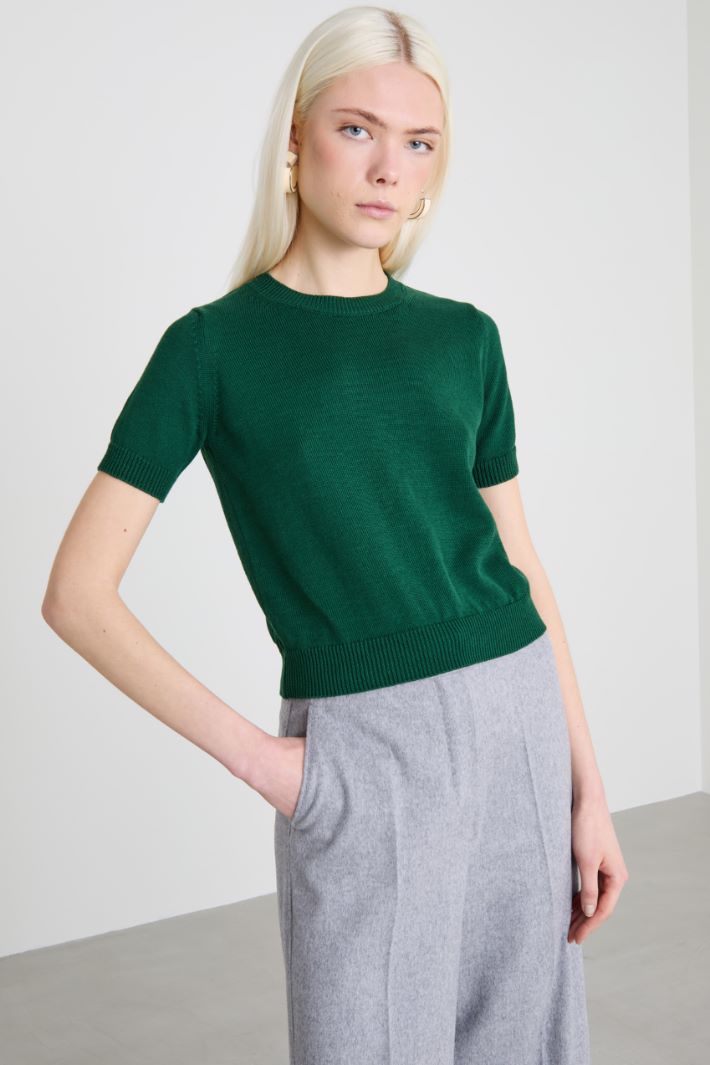 T-shirt in filato di cotone Intrend