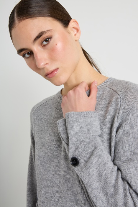 Maglia con bordo alto a coste