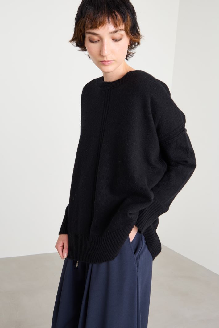Maglia girocollo in misto lana Intrend