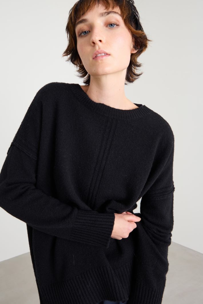 Maglia girocollo in misto lana Intrend - 4