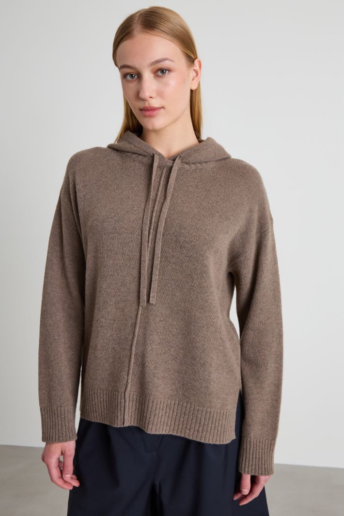 Knitted hoodie Intrend - 3