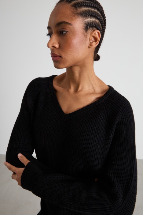 Suéter de punto largo