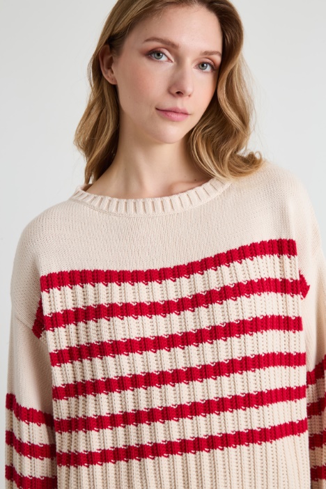 Maglia a barchetta in cotone