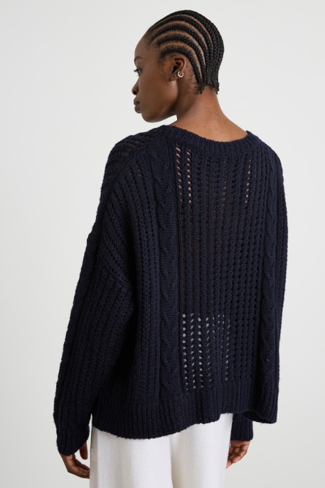 Maglia in lana traforata