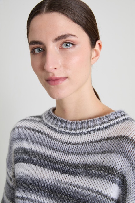 Maglia a righe lamé