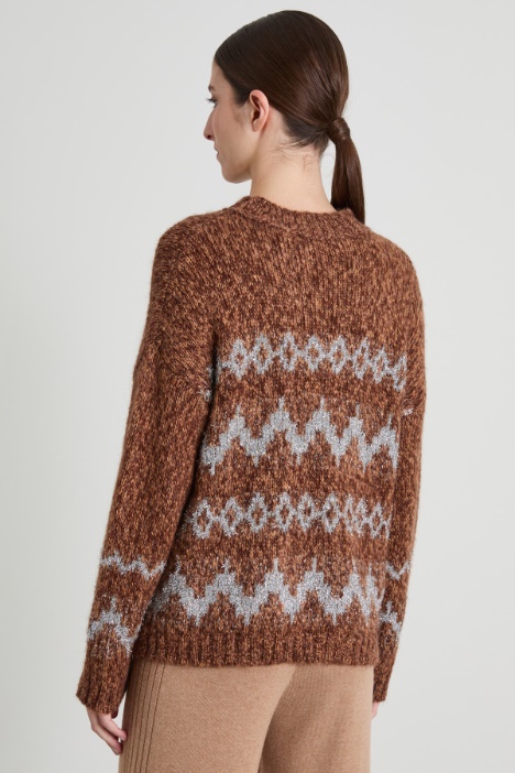 Maglia jacquard lamé