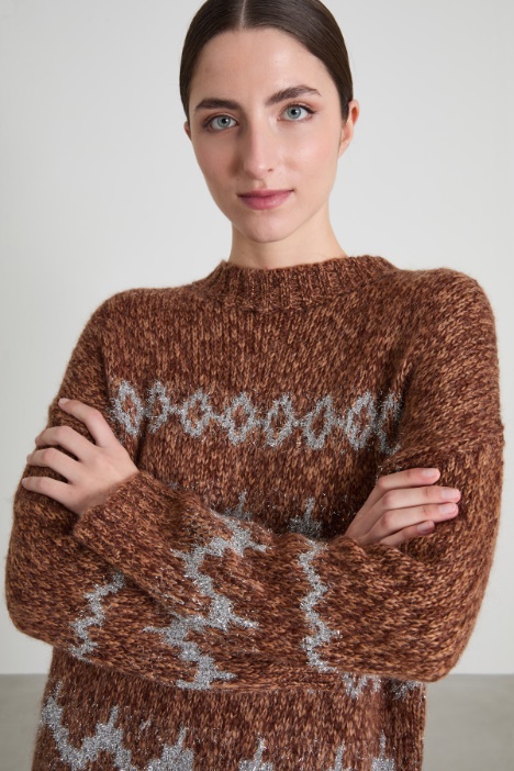 Maglia jacquard lamé