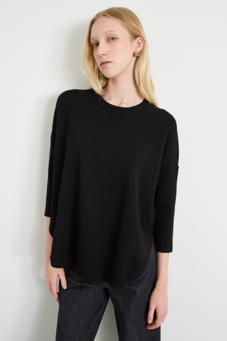 Rounded-hem sweater Intrend