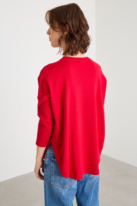 Suéter de bajo redondeado