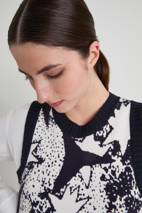 Gilet in maglia jacquard