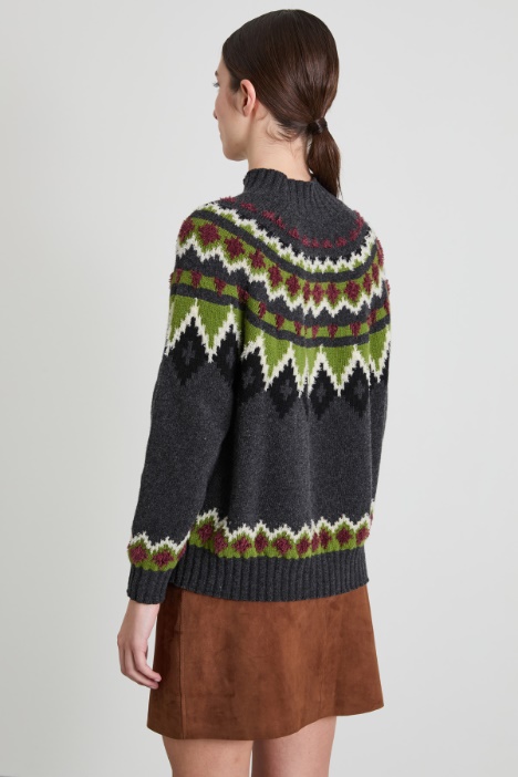 Maglia in lana jacquard