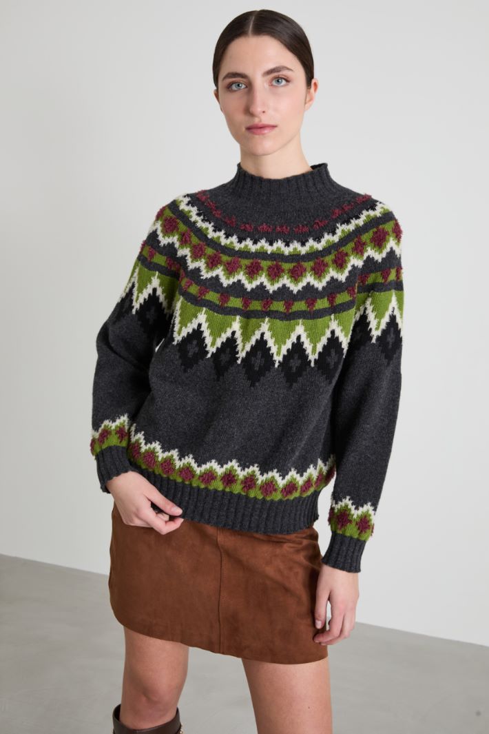 Maglia in lana jacquard