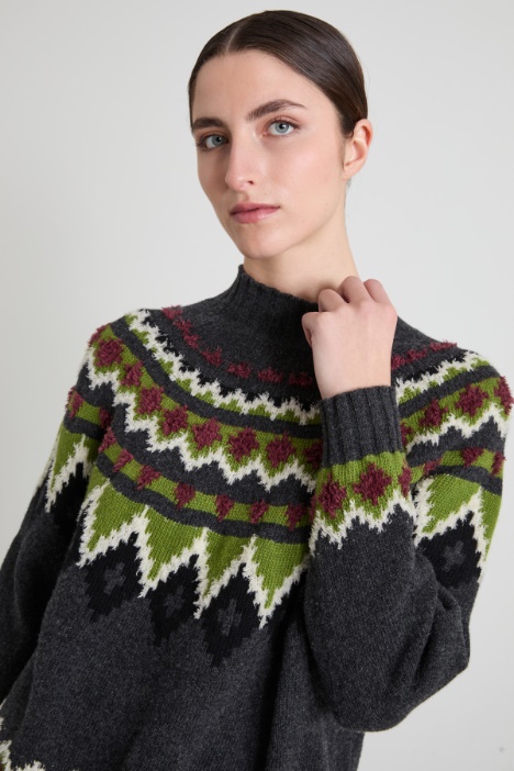 Maglia in lana jacquard
