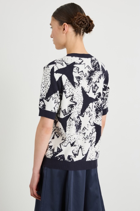 Camiseta de viscosa jacquard
