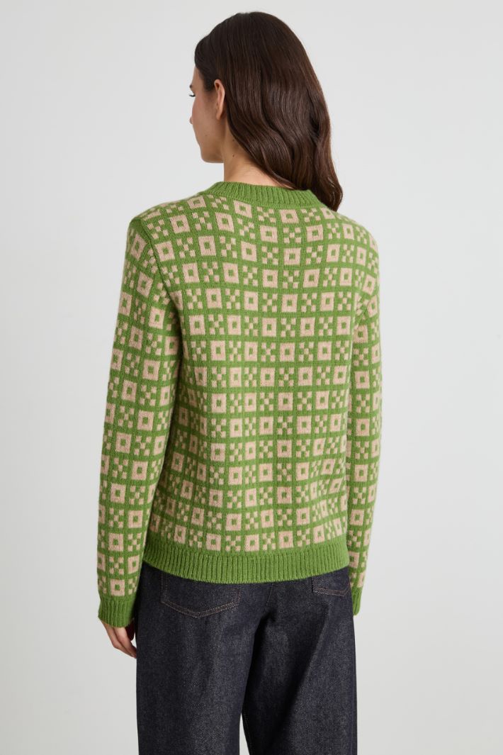 Maglia in alpaca e lana jacquard Intrend - 2