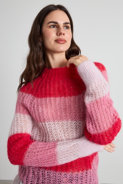 Maglia in mohair e alpaca