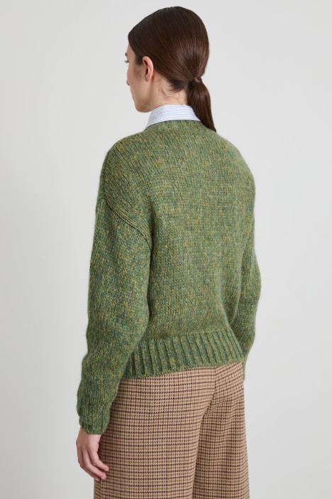 Jersey mouliné de mezcla de mohair