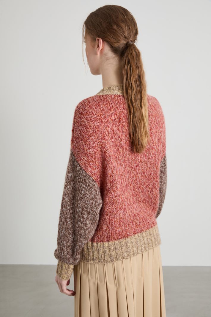 Mohair blend moulinè sweater Intrend - 2