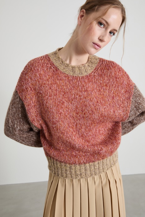 Maglia moulinè in misto mohair Intrend