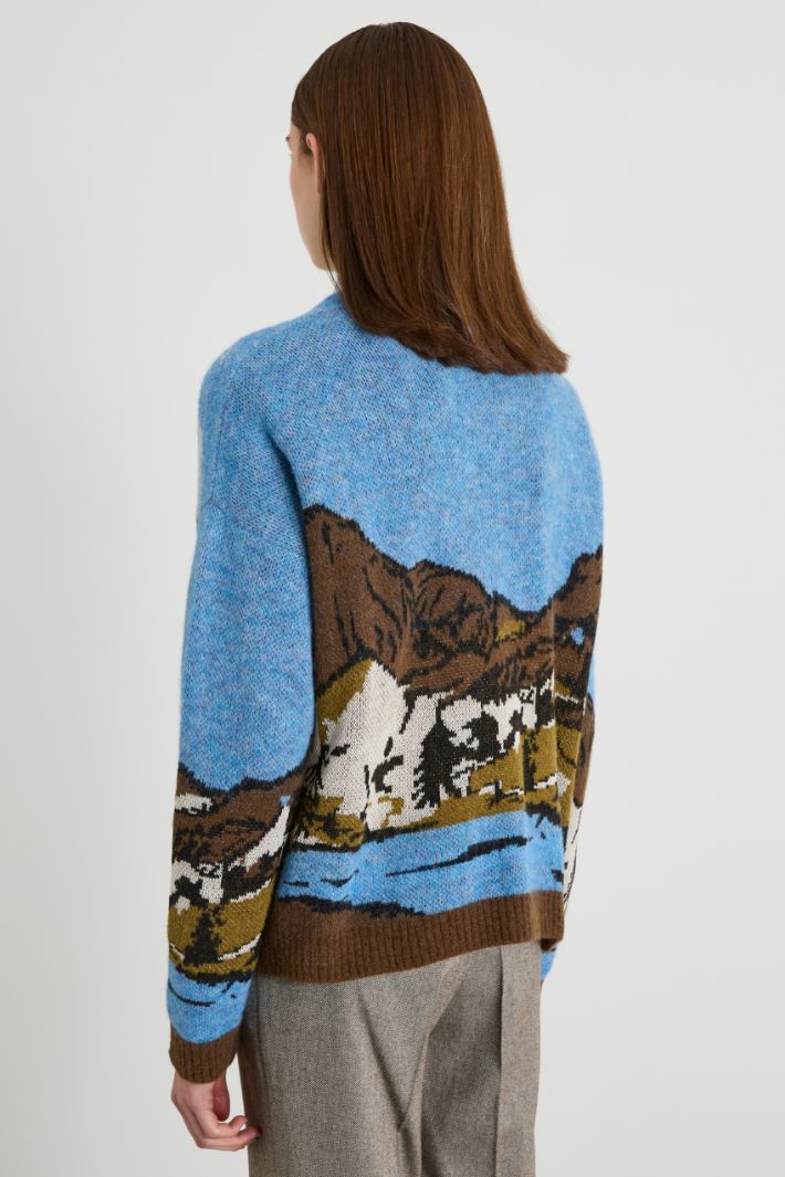 Jacquard alpaca sweater Intrend - 2