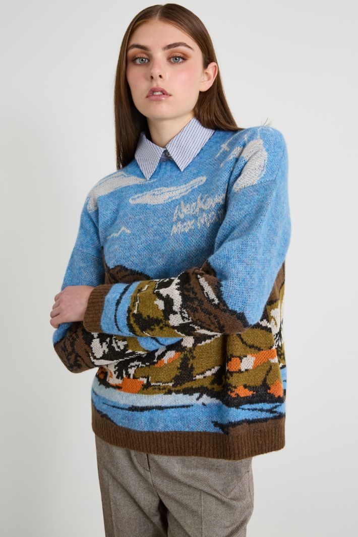Jacquard alpaca sweater Intrend