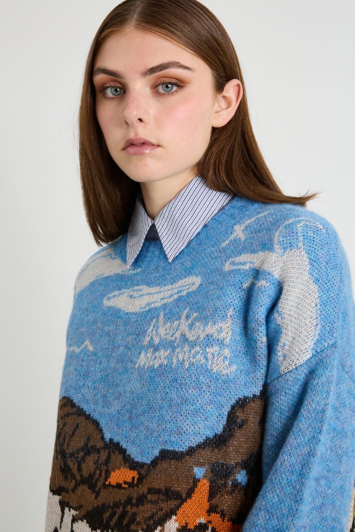 Jacquard alpaca sweater Intrend - 4