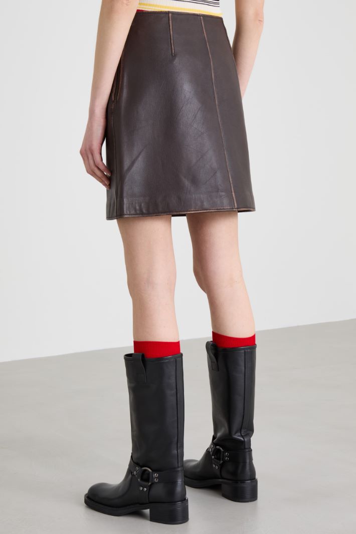 Leather mini skirt Intrend - 3