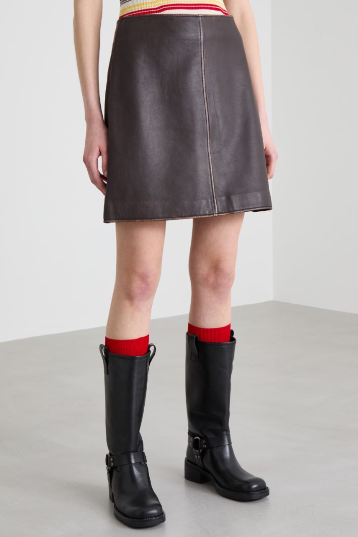 Leather mini skirt Intrend - 2