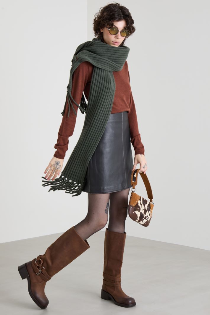 Leather mini skirt Intrend