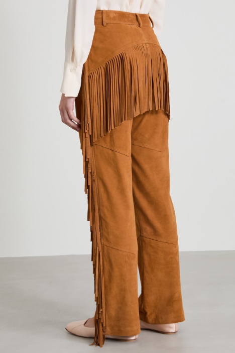 Flared fringe-embellished trousers Intrend - 2
