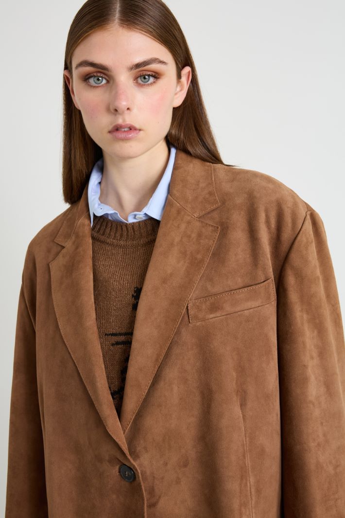 Suede-effect leather jacket Intrend - 4
