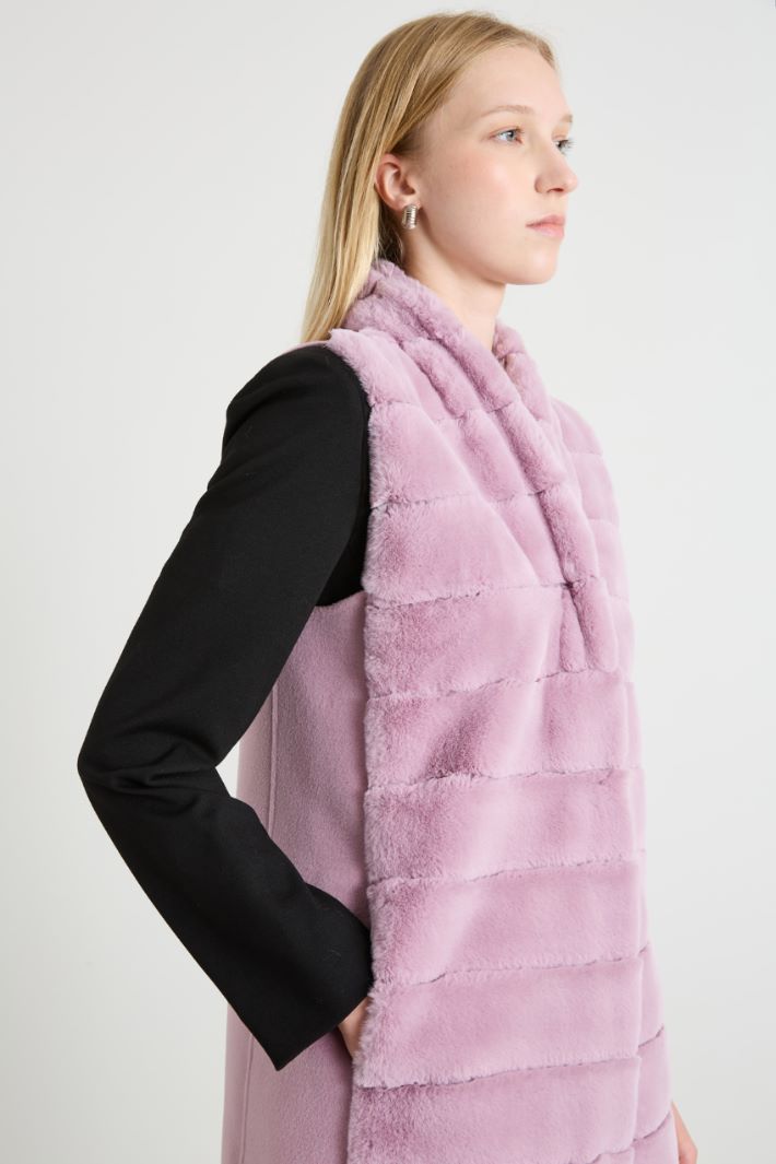 Gilet with peluche-effect inserts Intrend - 4