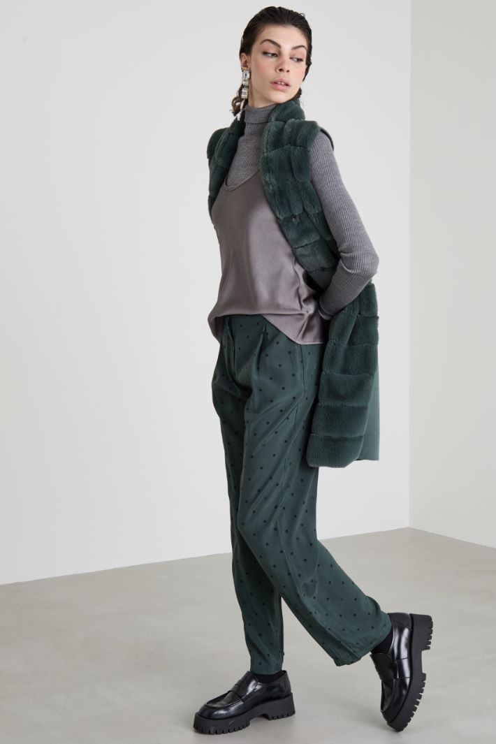 Gilet with peluche-effect inserts Intrend - 3