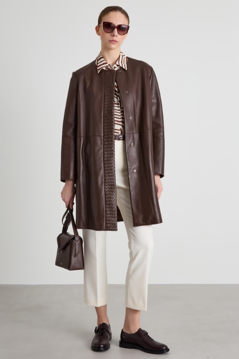 Nappa leather duster coat Intrend