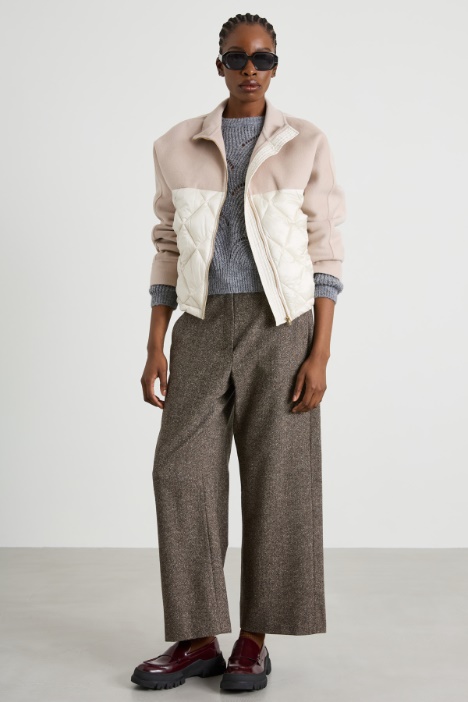 Bi-material padded jacket Intrend
