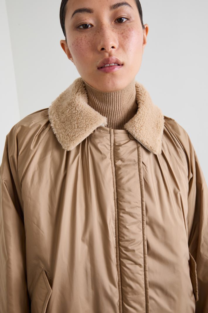 Padded jacket with plush collar Intrend - 4