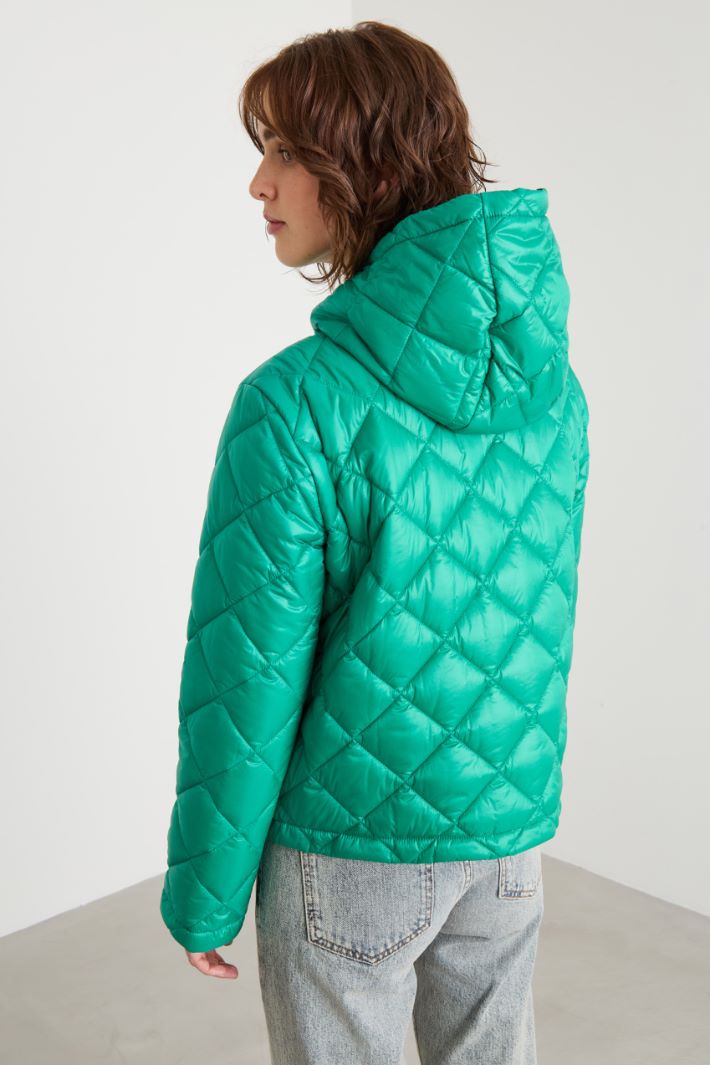 Diamond pattern puffer jacket Intrend - 4
