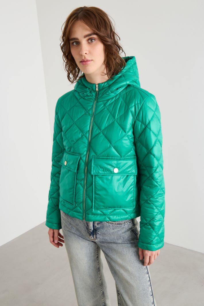 Diamond pattern puffer jacket Intrend - 2