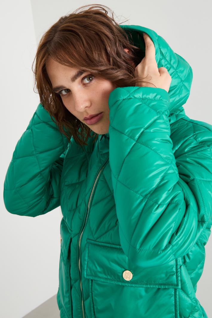 Diamond pattern puffer jacket Intrend - 3